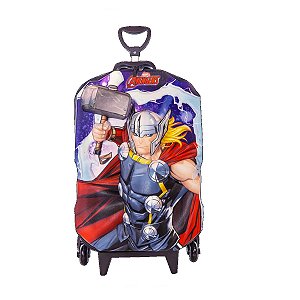 Mochila Escolar de Rodinhas Thor 3D Maxtoy