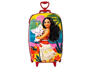 Mochila Escolar de Rodinhas Princesa Moana 3D Maxtoy