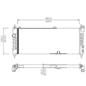 RADIADOR CORSA APÓS 1994 / CLASSIC APÓS 2005