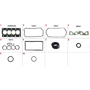 JUNTA MOTOR CLIO / LOGAN / SANDEIRO / 206  1.0 16V SUPERIOR