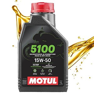 MOTUL LUBRIFICANTE SEMISSINTÉTICO 15W50 SP MA2 ESTER 5100 MOTO 4T