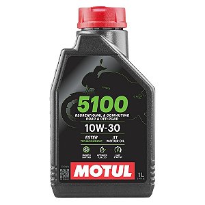 MOTUL LUBRIFICANTE SEMISSINTÉTICO 10W30 SP MA2 ESTER 5100 MOTO 4T