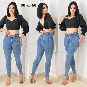 Short Feminino Jeans Curto Cintura Alta Moda Mom Blogueira