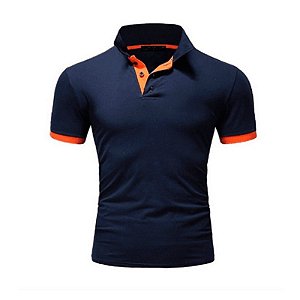 Camisa polo Masculina Slim Fit de manga curta Promoção