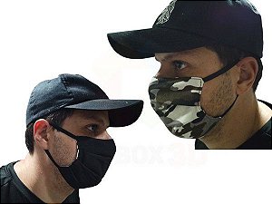 Mascara De Proteção Respiratória Lavável Dupla Face Preto