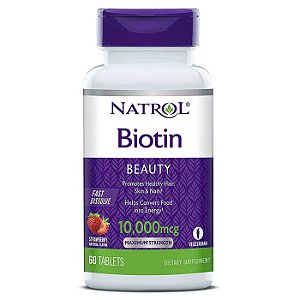 Biotina 10,000 mcg Fast Dissolve - Natrol - 60 Comprimidos