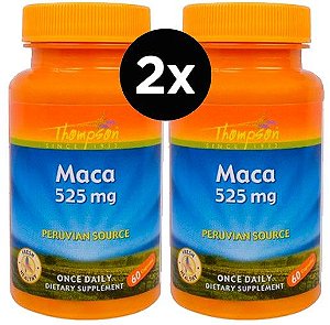 2X MACA - 525MG - 60 CÁPSULAS - THOMPSON