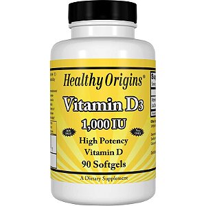 Vitamina D3 - Healthy Origin's - 1.000IU - 90 Cápsulas 