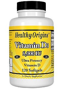 Vitamina D3 - Healthy Origin's - 5.000IU - 120 Cápsulas