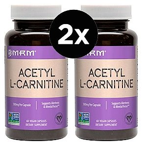 2x Acetil L-Carnitina 500 mg - MRM - 60 cápsulas