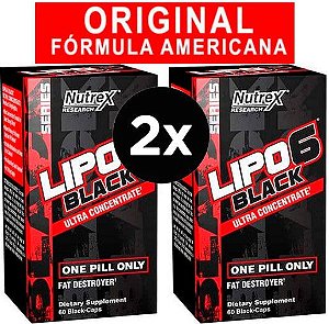 2X Lipo 6 Black Ultraconcentrado Nutrex 60 cápsulas 
