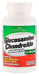 Glucosamina Condroitin Avançado, 21st Century, 120 Tabletes Cobertos