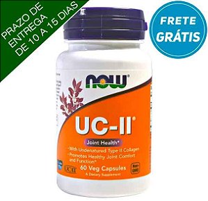 Colágeno UC-II, Now Foods, 60 Cápsulas Vegetais