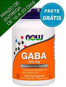 GABA, 500 mg, Now Foods, 100 Cápsulas vegetarianas