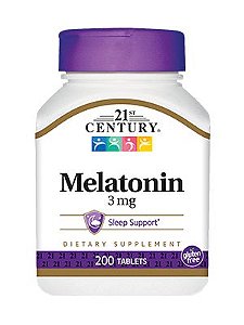 Melatonina 3 mg - 21st century - 200 comprimidos