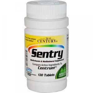 Multivitamínicos Sentry, 130 Cápsulas, Centrum Complexo de Vitaminas