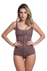 Cinta Modeladora Pós Cirurgica Short Alça Fecho Frontal Premium