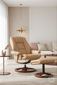 Poltrona Reclinável Brisa em Couro com Massagem