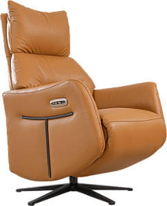 Poltrona Reclinável Descanso em Couro