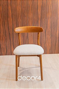 Kit 2 Cadeiras Natura 100% Madeira Maciça Usinada e Assento em Linho