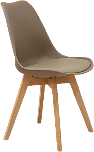 Kit 4 Cadeiras Eiffel Wood Base em Madeira