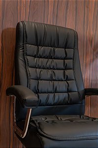 Cadeira Spring Executiva Fixa para Escritório com Encosto Estofado