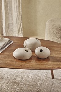Kit Minivasos Orgânicos Em Ceramica 3 Pcs