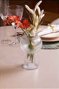 Vaso Lines 17cm x 11cm Vidro - Wolff