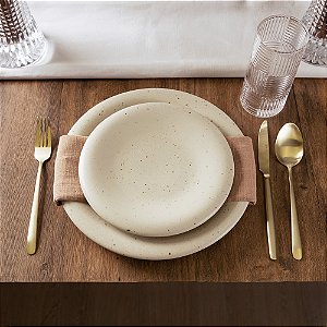 Faqueiro 12 Peças Viena Dourado Aço Inox - Wolff