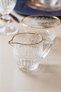 Leiteira Mauve com Fio de Ouro 230ml Cristal - Wolff