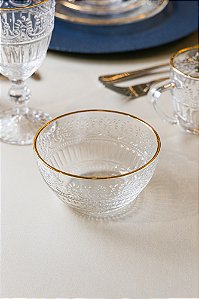 Conjunto 4 Bowls Mauve com Fio de Ouro 12,5cm x 6,5cm Cristal - Wolff