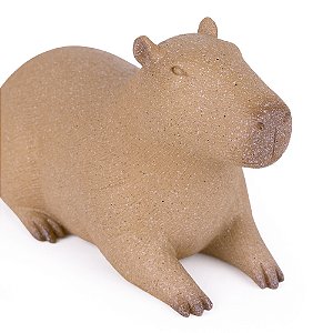 ESCULTURA CAPIVARA EM POLIRRESINA 15X10