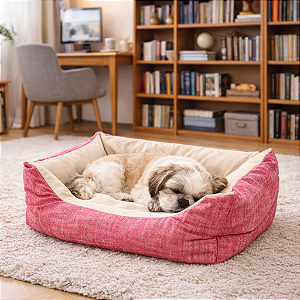 Cama Pet Confortável Lavável Cachorro E Gato Tamanho M Algodão