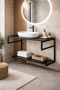 GABINETE PARA BANHEIRO MODERNO ESTILO INDUSTRIAL