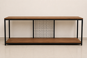 Rack Sala Aparador Tv Estilo Industrial