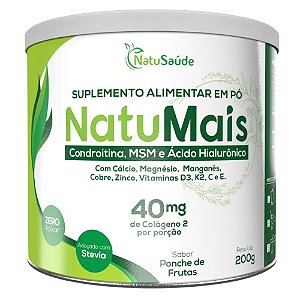 Natumais Colágeno Tipo 2, Condroitina + Ac. Hialurônico 200g Natusaude