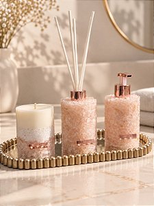 Trio Lavabo - Quartzo Rosa