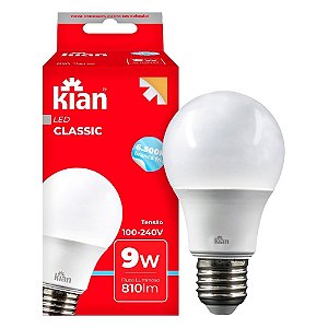 Lâmpada Kian Led 9W Branca 6500K Bivolt