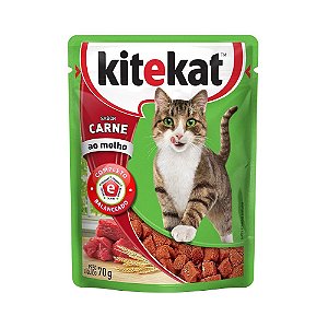 Kitekat Carne Adulto 70g Ração para Gatos