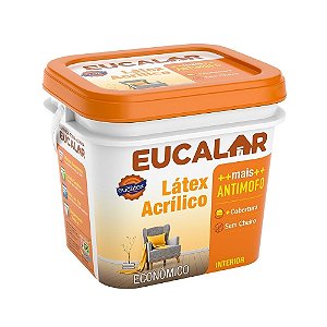Tinta Acrilica Eucalar 3,6 Litros Branco Fosco