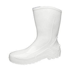 Bota PVC Vulcaflex Branca Cano Médio 42