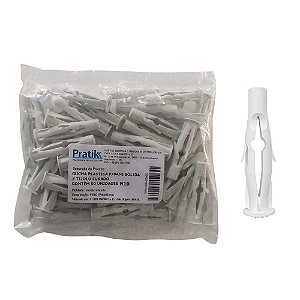 Bucha Plástica Pratik N10 Base Sólida 50 Unidades