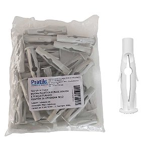 Bucha Plástica N12 Pratik Fixação para Tijolo