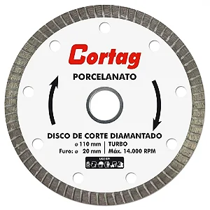 Disco Diamantado Cortag Turbo Para Porcelanato 110x20mm