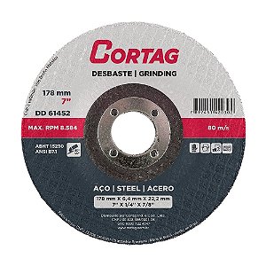 Disco Desbaste Cortag 178mm 7 x 1/4X7/8