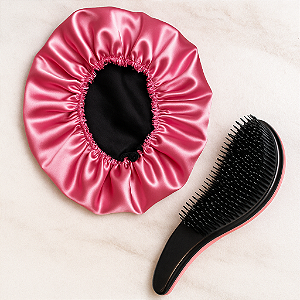 Kit Escova de Cabelo Mágica + Touca de Cetim