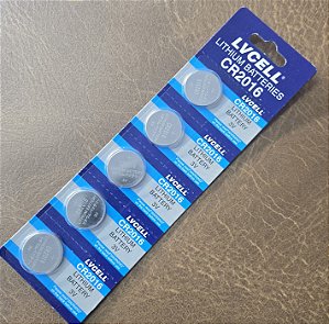 cartela bateria CR2016