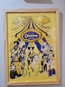 Moldura de Madeira + Pôster do Cariri Amarelo