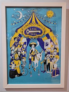 Moldura Branca + Pôster do Cariri Azul