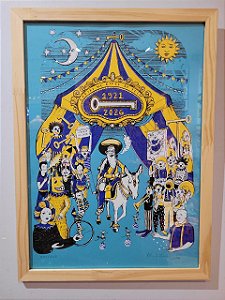 Moldura de madeira + Pôster do Cariri Azul